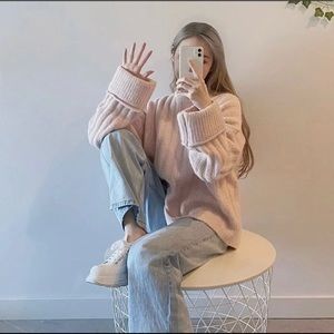 J.ING Pink Cable Knit Sweater